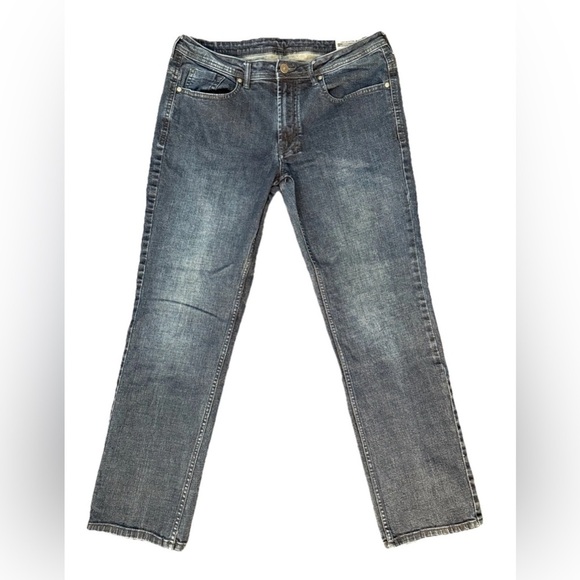 Buffalo David Bitton Jeans Mens 36x32 Blue Jackson X Straight Stretch Dark Wash - Picture 1 of 10